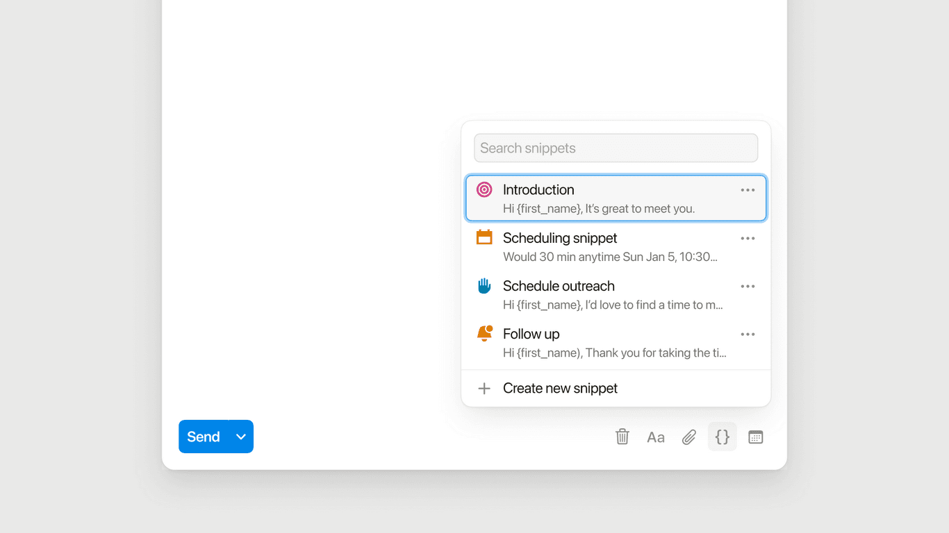 Notion Mail snippets