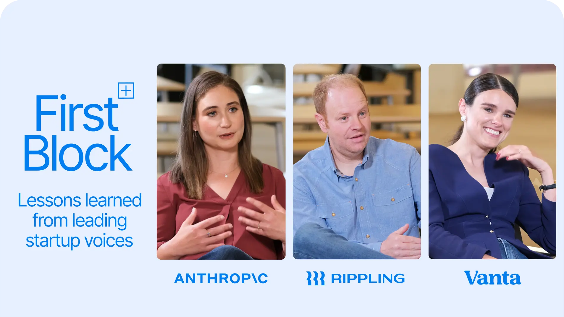 First block speakers