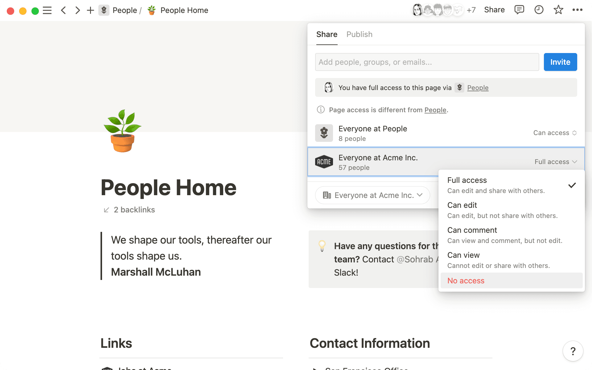 Donnez aux différents membres de votre équipe des autorisations en fonction de leurs besoins.