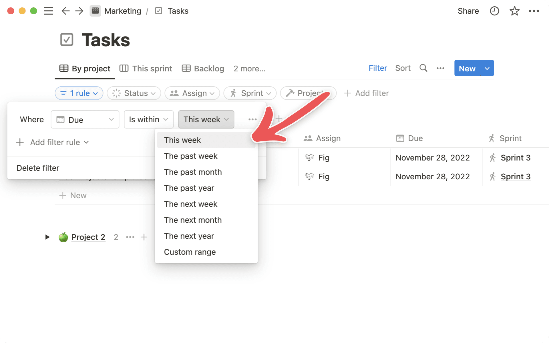 nouveau filtre cette semaine