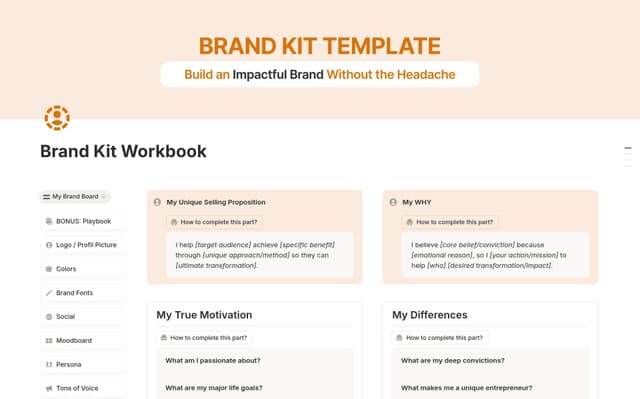Brand Kit Workbook