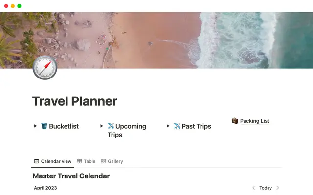Travel Planning Template