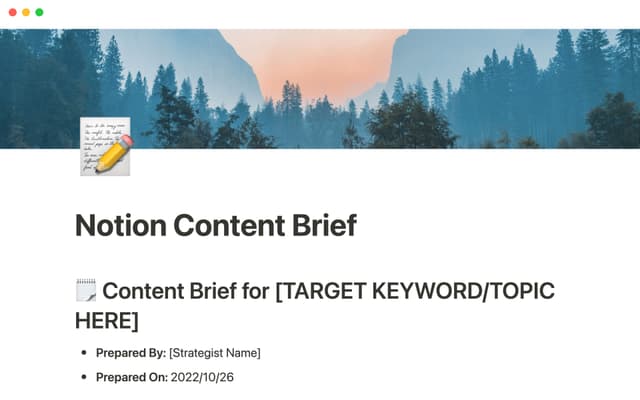 Content brief