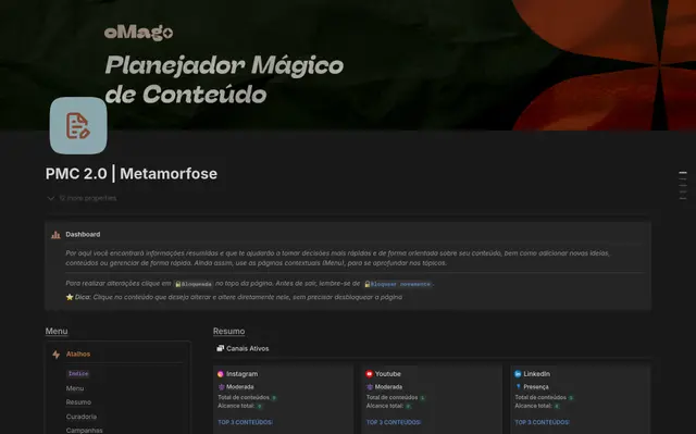 Planejador Mágico de Conteúdo
